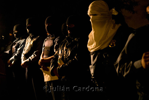 Police protest, Juárez, 2008