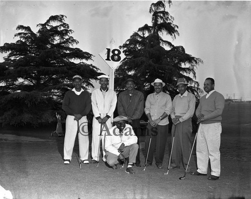 African American golfers, Los Angeles, 1956