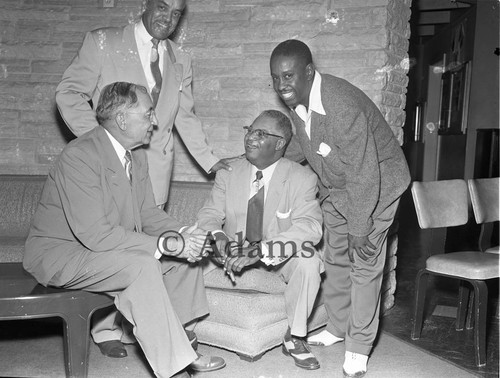 Men having conversation, Los Angeles, ca. 1955