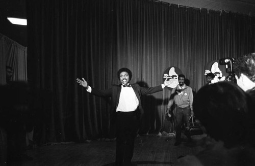 Little Richard posing for the press at the 25th Annual Grammy Awards, Los Angeles, 1983