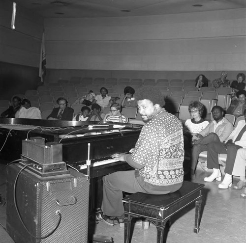 Pianist in Classroom, Los Angeles, 1973