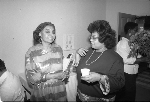 Women talking during a Southern Christian Leadership Conference (SCLC) event, Los Angeles, 1991