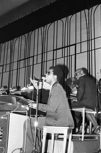 Stevie Wonder performing at the NAACP Image Awards, Los Angeles, 1978