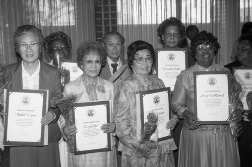 Los Angeles County Area Agency on Aging commendation recipients, Los Angeles, 1985