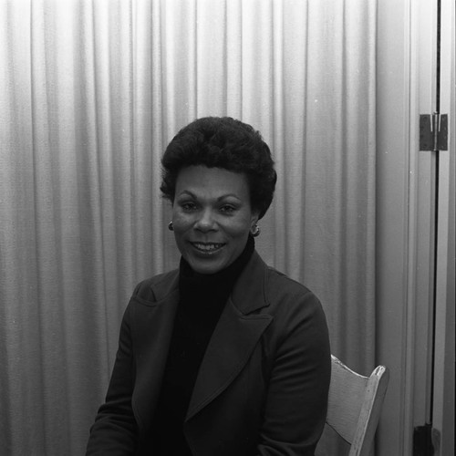 Woman sitting for a portrait, Los Angeles, 1978