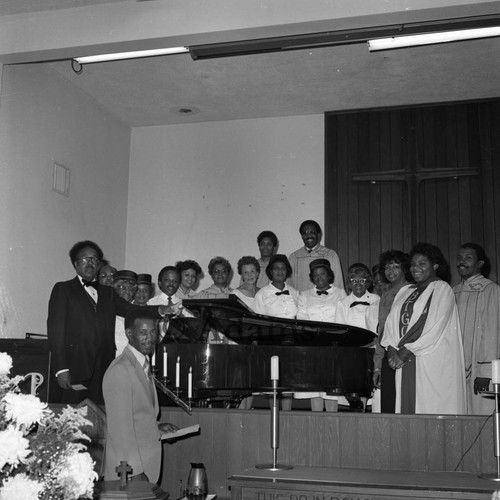 Piano and choir, Los Angeles, 1982