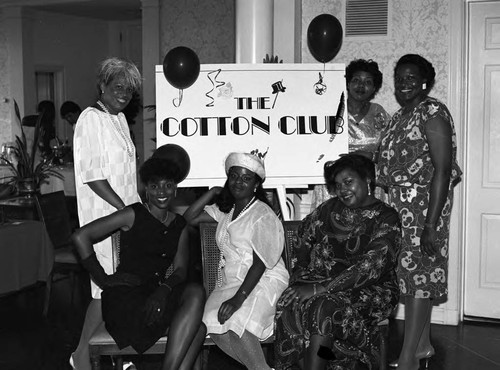 Black Women's Network event group portrait, Los Angeles, 1987