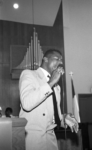 Ali Woodson performing at a "Youth on Parade" event, Los Angeles, 1993