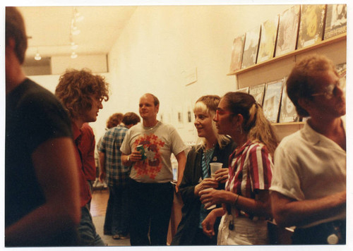 Crowd at Bebop Records, ca. 1983