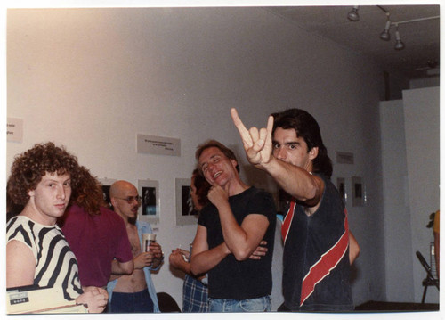 Gathering at Bebop Records, ca. 1983