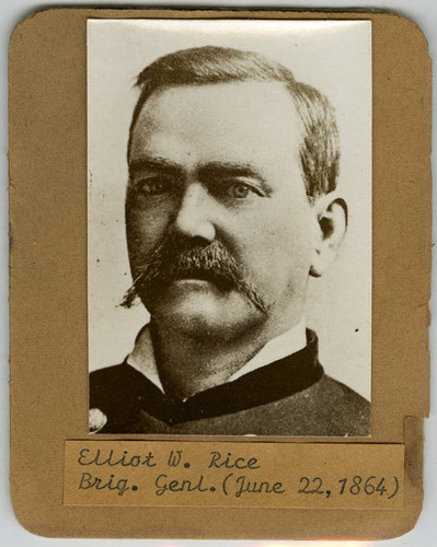 Photograph of Elliot W. Rice, ca. 1861