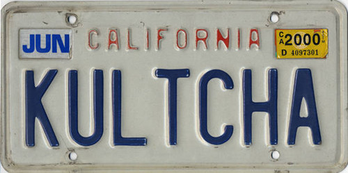 "KULTCHA" License plate