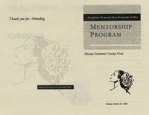 Comisión Femenil San Fernando Valley Mentorship Program (front cover)