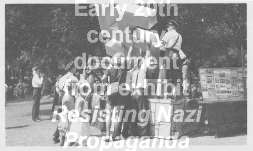 Photograph, swastika display at Hindenburg Park, 1936