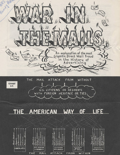 Booklet, War in the Mails booklet, 1941