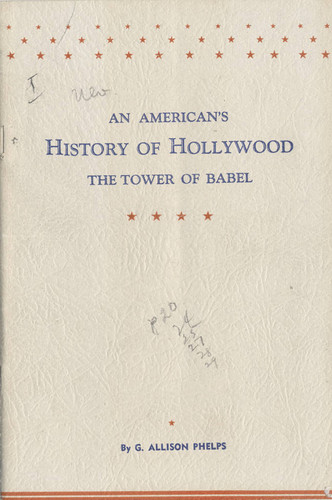 Booklet cover, American's History Of Hollywood: The Tower Of Babel, 1940