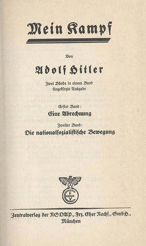 Book title page, Mein Kampf, 1942