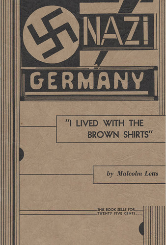 Booklet, Nazi Germany: I lived with the Brown Shirts by Malcolm Letts, 1933