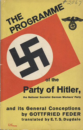 Booklet cover, Programme of the Party of Hitler, 1932