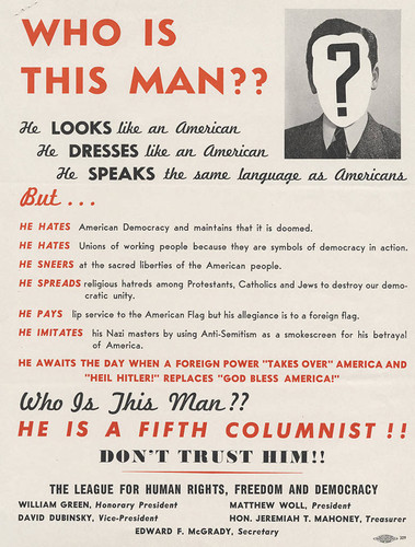 Broadside, Who Is This Man??, circa 1940