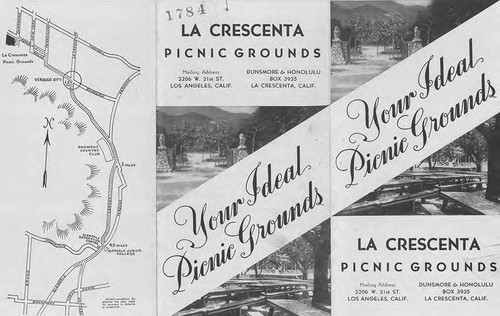 Brochure, La Crescenta Park: Your ideal picnic grounds, circa 1936