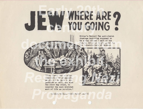 Brochure, Jew, where are you going?, circa 1940