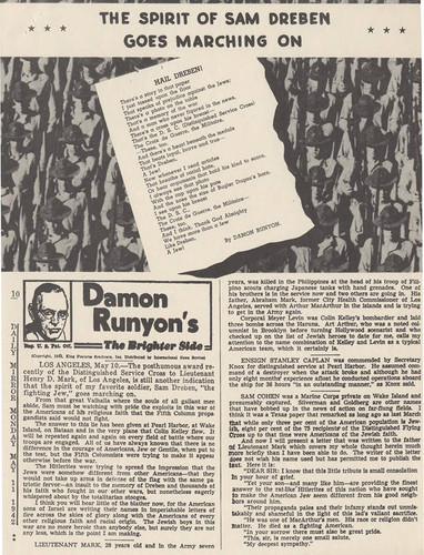 Flier, Spirit of Sam Dreben Goes Marching On, 1942