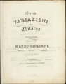 Gran Variazioni per Chitarra sopra l'aria favorita: (oh ! cara memoria) del sig: Carafa, Op. 114