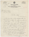 Letter from Ted Hazard to American Guitar Society, October 27, 1925