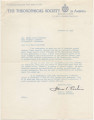 Letter from Theosophical Society to Mrs. Olcott-Bickford, November 19, 1953