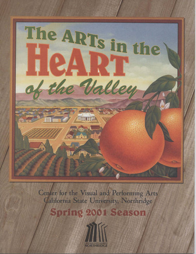 Center for Visual and Performing Arts, Spring 2001 schedule--Cover