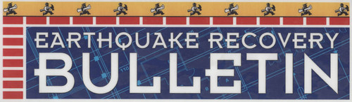 Earthquake Recovery Bulletin banner, undated