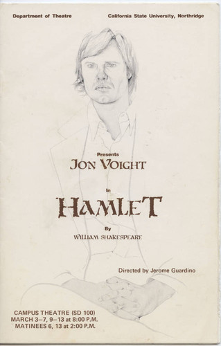 Program cover, "Jon Voight in Hamlet," March 1976