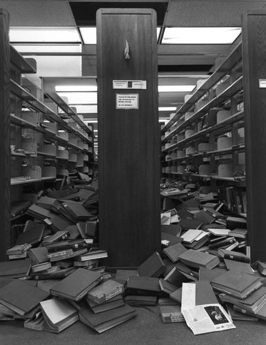 Delmar T. Oviatt library, bound periodicals at California State University, Northridge, Feb. 1994