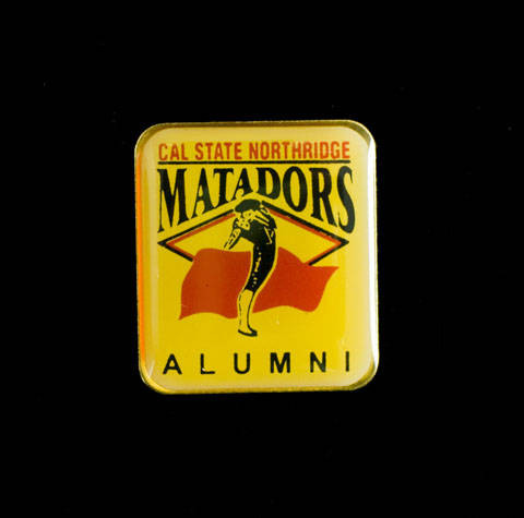 Cal State Northridge Matadors Alumni pin, undated