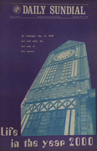 Daily Sundial, front page, "Life in the Year 2000," May 8, 1969