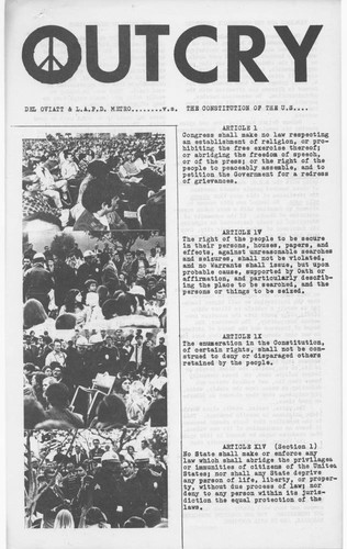 Outcry, unofficial student newsletter, January 1969