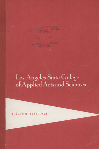 Los Angeles State College of Applied Arts and Sciences Bulletin, 1957-1958