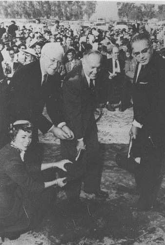 Groundbreaking for Los Angeles State College, San Fernando Valley Campus (now CSUN), January 1956