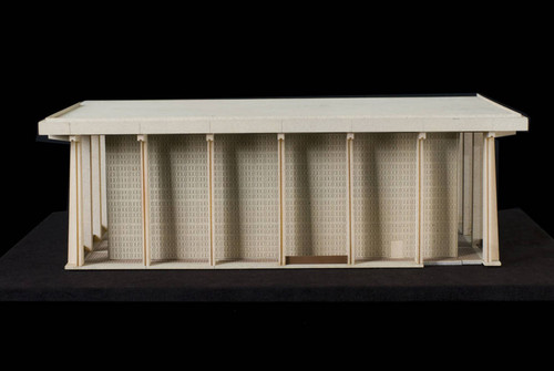 Architectural model of the Delmar T. Oviatt Library, ca. 1971