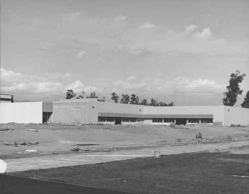 San Fernando Valley State College's (now CSUN) recently constructed Cafeteria building, 1960