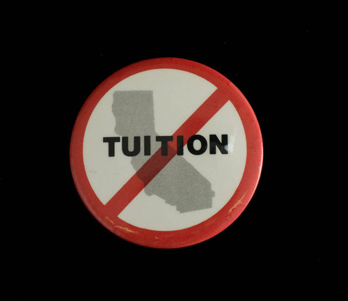 "No Tuition" pin, undated