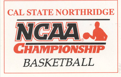 Cal State Northridge NCAA Championship Basketball, mini-schedule, undated