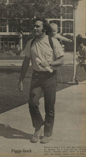 Father & son photograph from the Daily Sundial, November 17, 1971