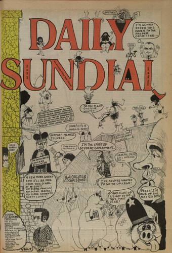 Daily Sundial front page cartoon, May 28, 1971