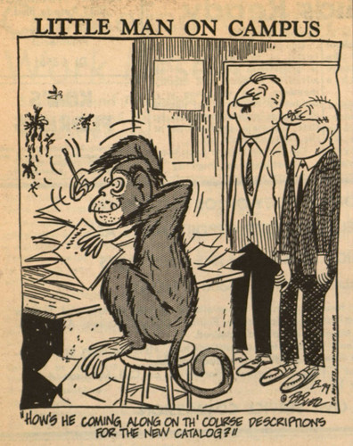 Little Man on Campus cartoon from the Daily Sundial, May 1, 1962