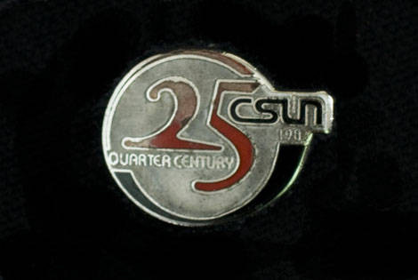 California State University, Northridge 25th Anniversary pin, 1983