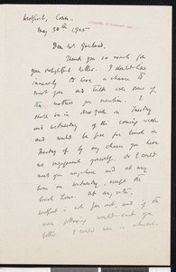 Van Wyck Brooks, letter, 1925-05-30, to Hamlin Garland