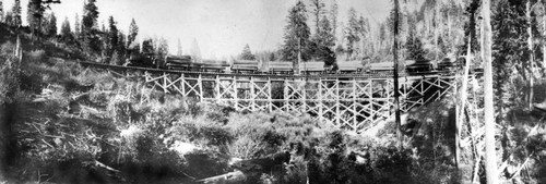 Logging Train on Trestle, Lyonsville