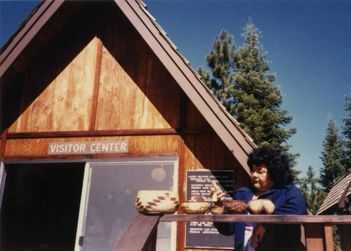 Lillian Snooks with baskets